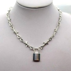 Oversized Padlock Necklace – Chunky Stainless Steel Chain Choker – Gothic Y2K 9