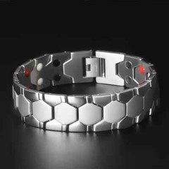 Men magnetic titanium steel cufflink bracelet,4-in-1 energy hand band Arthritis