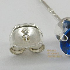 4mm ROUND CZ Sapphire Blue Stud Post Earrings in 925 Sterling Silver – NEW!