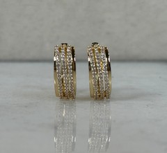 CZ Hoop Earrings Style 9