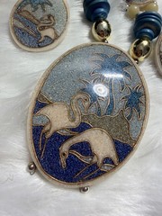 Vintage Studio Pottery Ceramic Jewelry Set (c. 1985–1995)