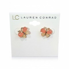LC Lauren Conrad Women’s Gold Plated Butterfly Stud Earrings NWT