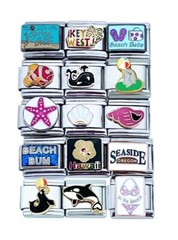 U-PICK Beach Ocean Vacation Theme 9mm Italian Charms Modular Links
