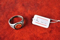 Goro’s Handmade Gold Stamp Silver Ring No.20