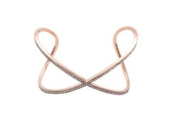 Rose Gold Jennifer Miller Pave Diamond Cuff Bracelet