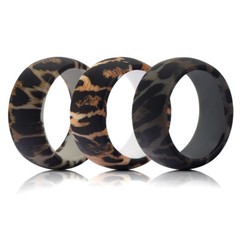 1/10 Pack Silicone Wedding Ring Men Women Flexible Sport Rubber Band Set Gift