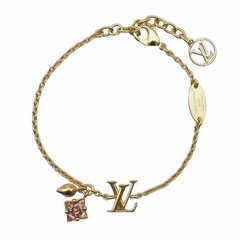 Louis Vuitton Bracelet Lulugram 19.5cm GP M00801 Women’s Logo Flower Used
