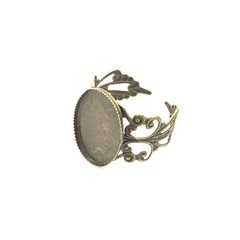 Adjustable Ring Base 18mm Oval Setting Fit Cabochon 18x13mm DIY Crafts Supplies