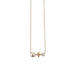 LOUIS VUITTON Petit Louis Necklace Gold Rhinestone M00368 LV Accessory 90329048