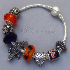 Florida Gators European Bead – University Of Florida Bead For Charm Bracelets