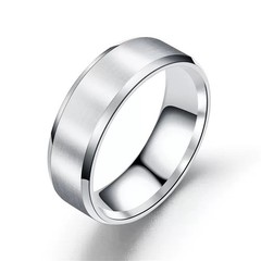 1PC Stainless Steel Ring Brushed Matte Band Men Women Wedding Multicolor 6mm 8mm