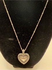 Brighton Illumina Heart Burst Necklace Swarovski Crystal Pendant Retired JM4821