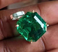 40.35 Ct Stunning Emerald 925 Solid Silver Square Cut Pendant Gemstone