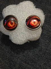 Round Dragon Eye Stud Earrings