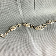 Retired Brighton Song Bird Filigree Bracelet Silver Oval Links Vintage Rare
