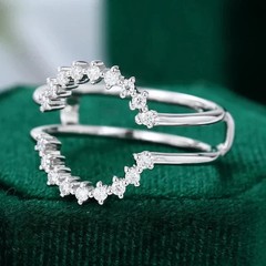 1.00Round Simulated Diamond Enhancer Wedding Band 14k White Gold Plated