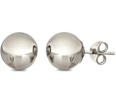 925 Sterling Silver Round Ball Stud Earrings High Polished 3PC Studs Set