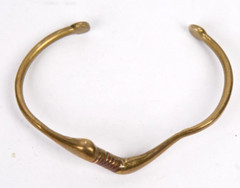 Handmade Ethnic Cuff Hammered Brass Bracelet Womens Copper Alloy Cuff
