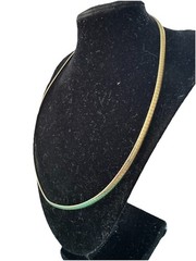 Gold Tone Flat Snake Necklace