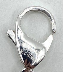 Stainless Steel Round link Chain Bracelet wuth Padlock Charm Size 7.5 Inches