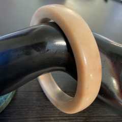 Excellent Untreated Natural Jade Bangle 60 Mm Like Bubble Tea