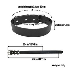Kink Party Personalized Name Collar Necklace PU Leather Choker BDSM Accessory W2