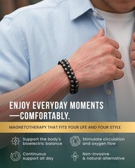 MagnetRX® Magnetic Hematite Bracelet MAX Strength Magnetic Stones Beaded Magnet