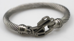 Guy Beard Designs Live Wire rescue 6.5mm stainless steel Cable Bracelet 6 1/4″