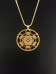 Metatron’s Cube – Sacred Geometry Jewelry GOLD Pendant Necklace