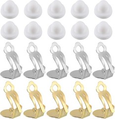 Clip-on Earring Converter with Silicon Earring Pads, 20Pcs – Clip-on Earring Fin
