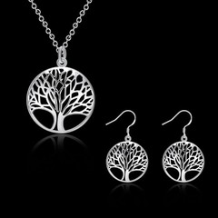 Hot!Wholesale 925Sterling Solid Silver Tree of Life Pendant Necklace Jewelry
