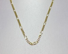14KT GOLD EP 16 INCH T0 30 INCH 2MM FIGARO STUNNING COMFORTABLE CHAIN NECKLACE