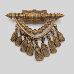 1990s French Gold Tassels Brooch From the French Opera House in Paris