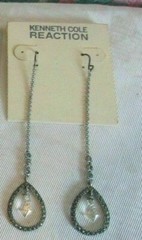 Kenneth Cole Teardrop Drop Earrings CRYSTAL 🎁 NWT