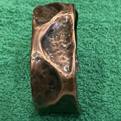 Rustic Hammered Copper Metal Cuff Bracelet, Adjustable Sizable, Size 6 1/2