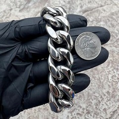 Mens 316L Stainless Steel Miami Cuban Link Chain Heavy Necklace 22MM Thick 24″