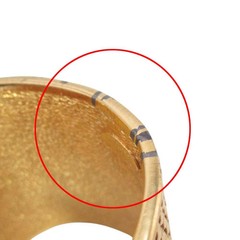 CHANEL Wide Open Bangle Coco Mark Bracelet Gold Wrist Circumference 19.5cm