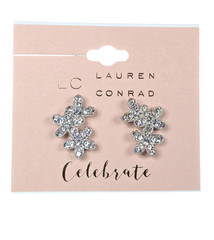LC Lauren Conrad Women’s Celebrate Flower Rhinestone Stud Earrings NWT