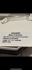 New Bomb Party June 2025 “What A Stunner” Necklace Alexandrite on Gold MSRP $124