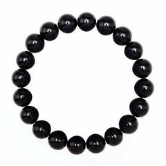 Black Onyx Bracelet Smooth Round Size 8mm 10mm 7.5″ Length