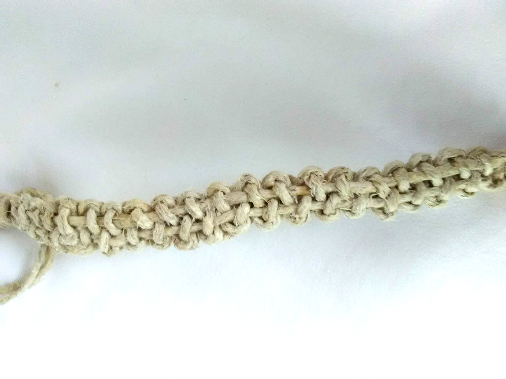 Anklet Natural Macrame Hemp Adj Unisex 9-14″ Boho Chic USA Seller New