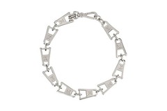 NEW LOUIS VUITTON Chunky Zipper Pull Silver Necklace Unisex S/S 2021 18″ RARE