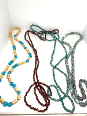4ct Assorted Color Beaded No Clasp Necklace BUNDLE