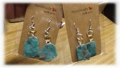 Real Mexico Mined Vein Turquoise Earrings Natural Stones – *FREE SHIPPING*