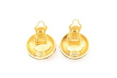 CHANEL Matelasse Earrings coco mark Accessory Gold Authentic