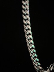 20” silver Cuban plated necklace w/iced out 5A cz Jesus pendant