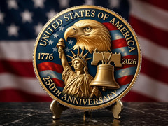 250 Years of Freedom American Enamel Lapel Pins Bulk, 10 Large, Multicolor