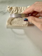 A.P.C. Silver Tone Adjustable Signed Metal Cuff Bracelet NWOT