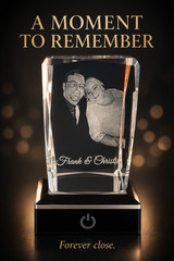 personalized 3D engraved with your photo comes with LED light base