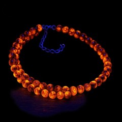 Natural Yooperlite Beaded Necklace 4mm UV Reactive Glow Healing Gift for Women